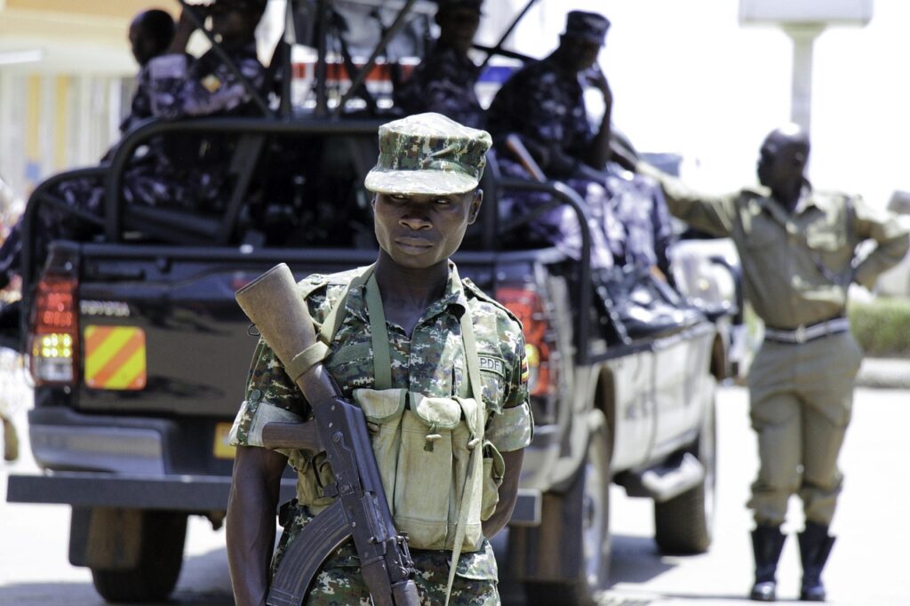 Uganda border military police