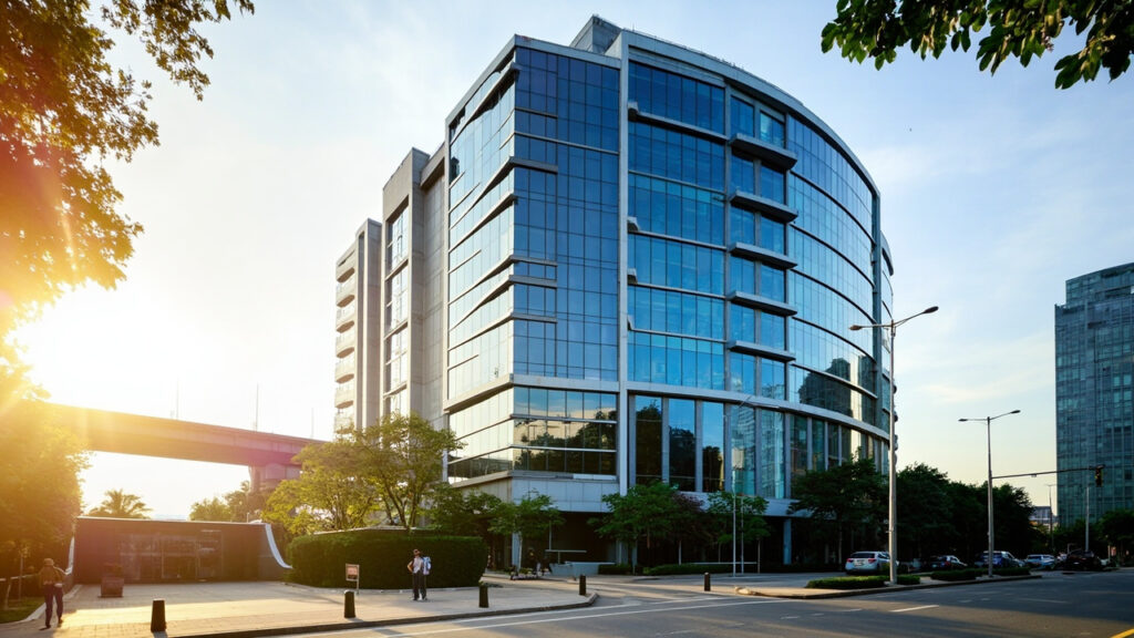The glass-and-concrete headquarters tower of Co-operative Bank in Nairobi's Upper Hill business district.