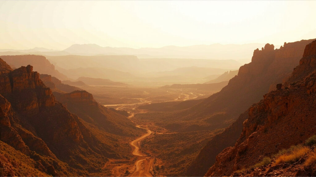 Rugged arid mountain landscape typical of Morocco's Anti-Atlas region where copper exploration is taking place.