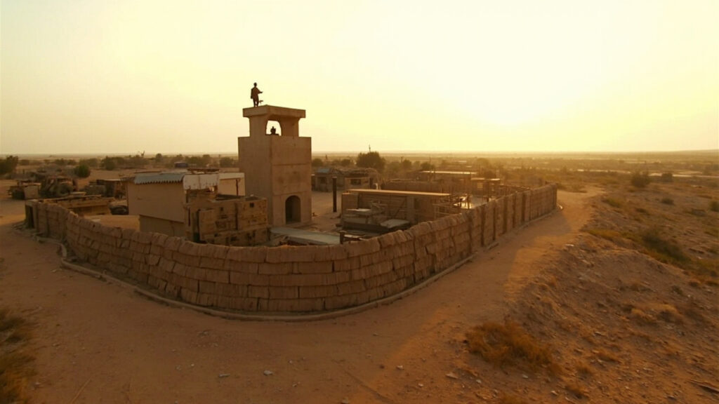 A fortified Forward Operating Base in the arid terrain of northeast Nigeria.