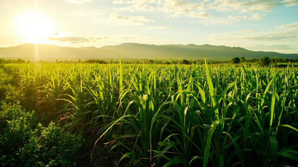A sugarcane field in KwaZulu-Natal, South Africa