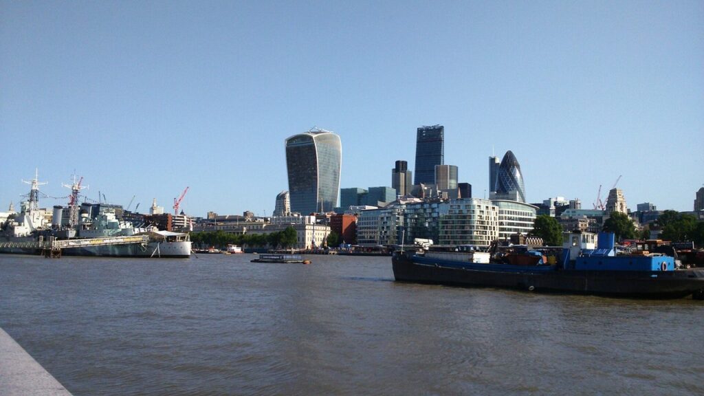 City of London skyline seen from Tower Bridge